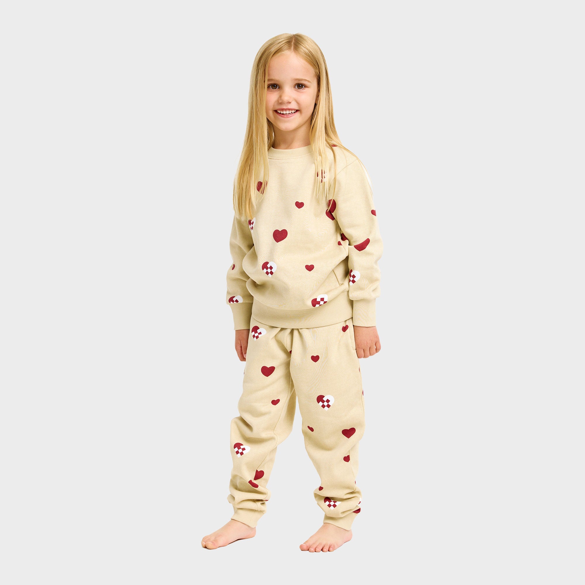 Julehjerte sweatset - Barn.